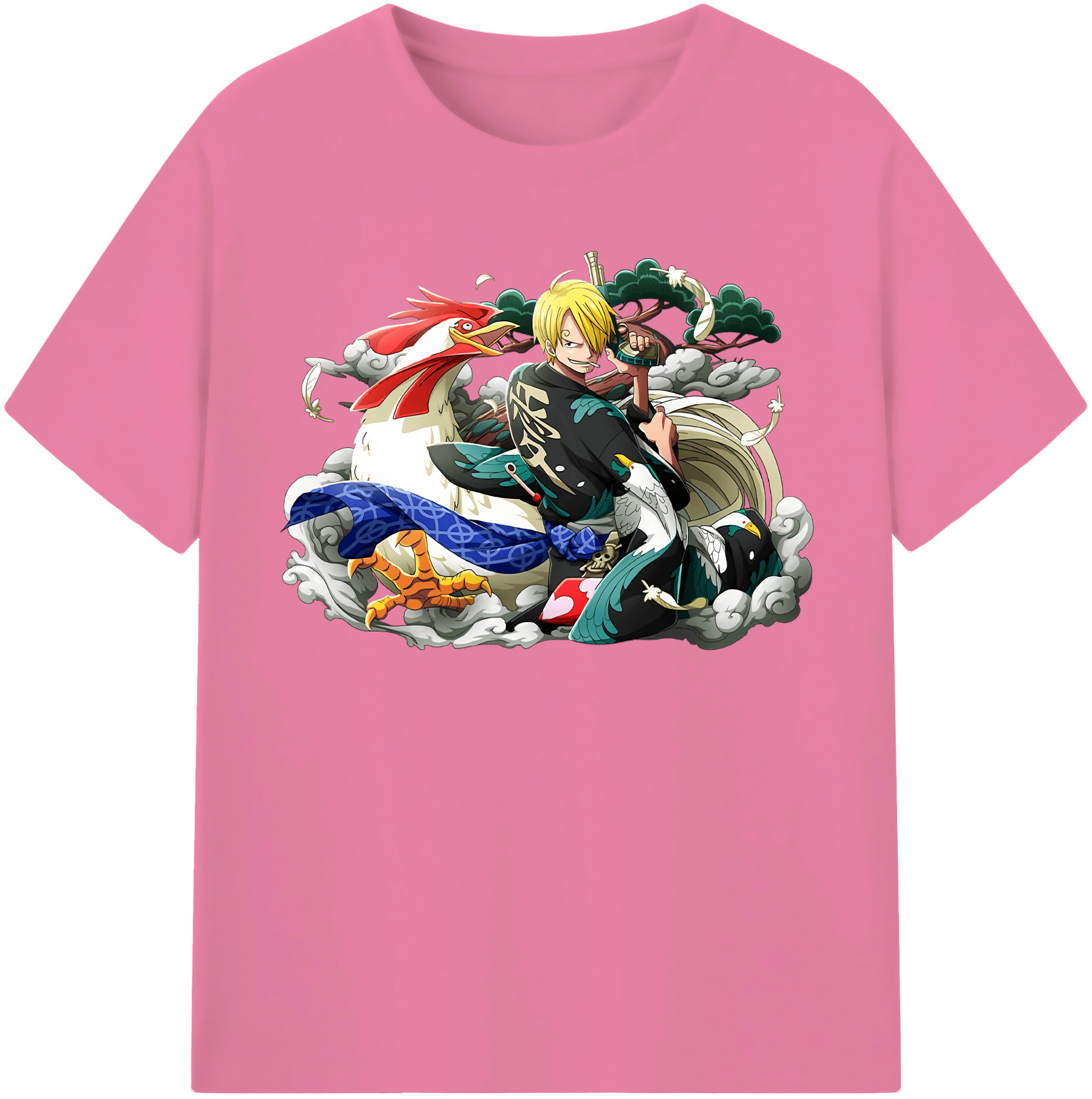 ワンピース サンジ ONE PIECE Sanji 綿100％半袖Tシャツ（フロントプリント）